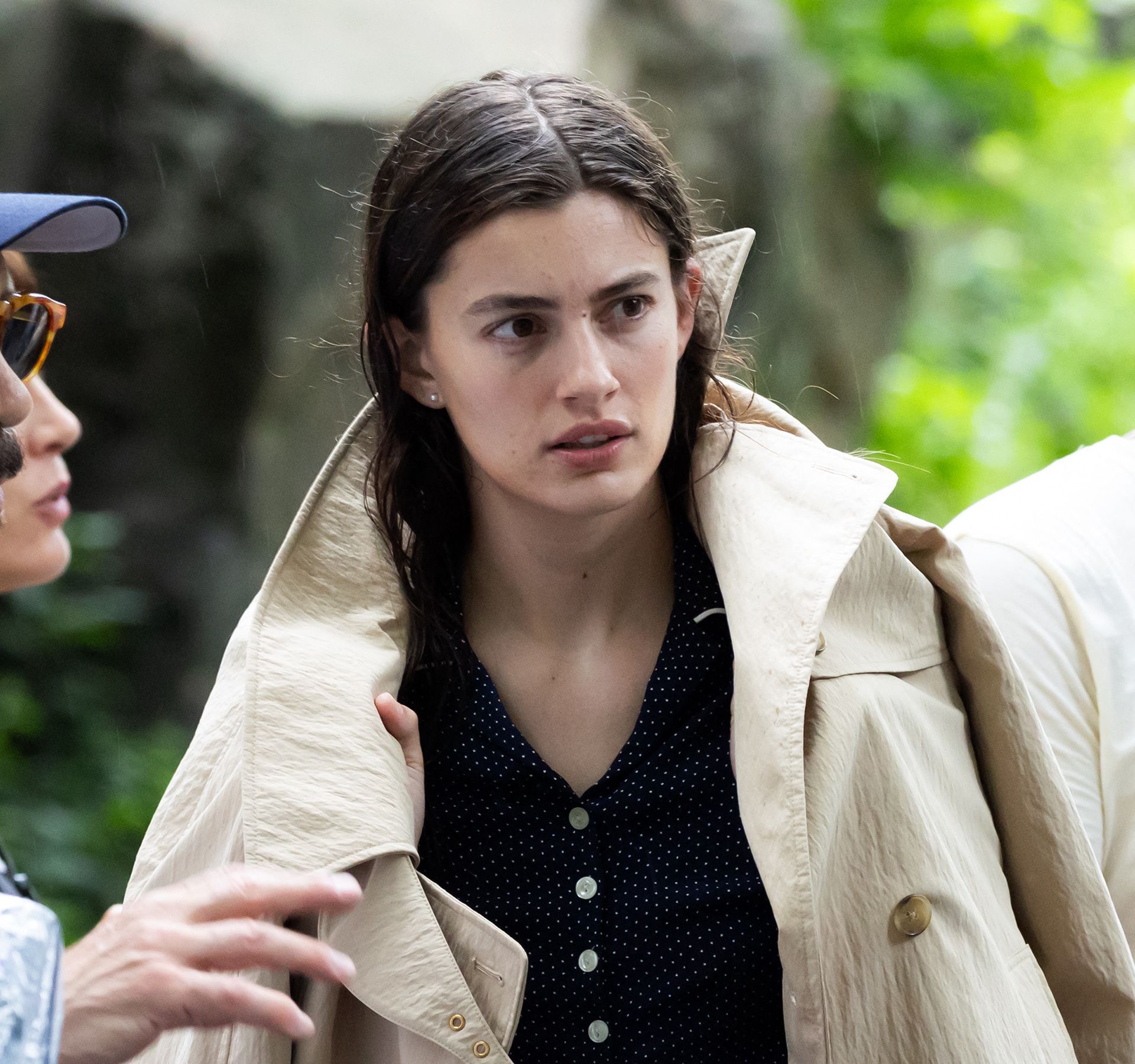 Diana Silvers and Richard Gere on set of "Asymmetry" in Central Park, New York City