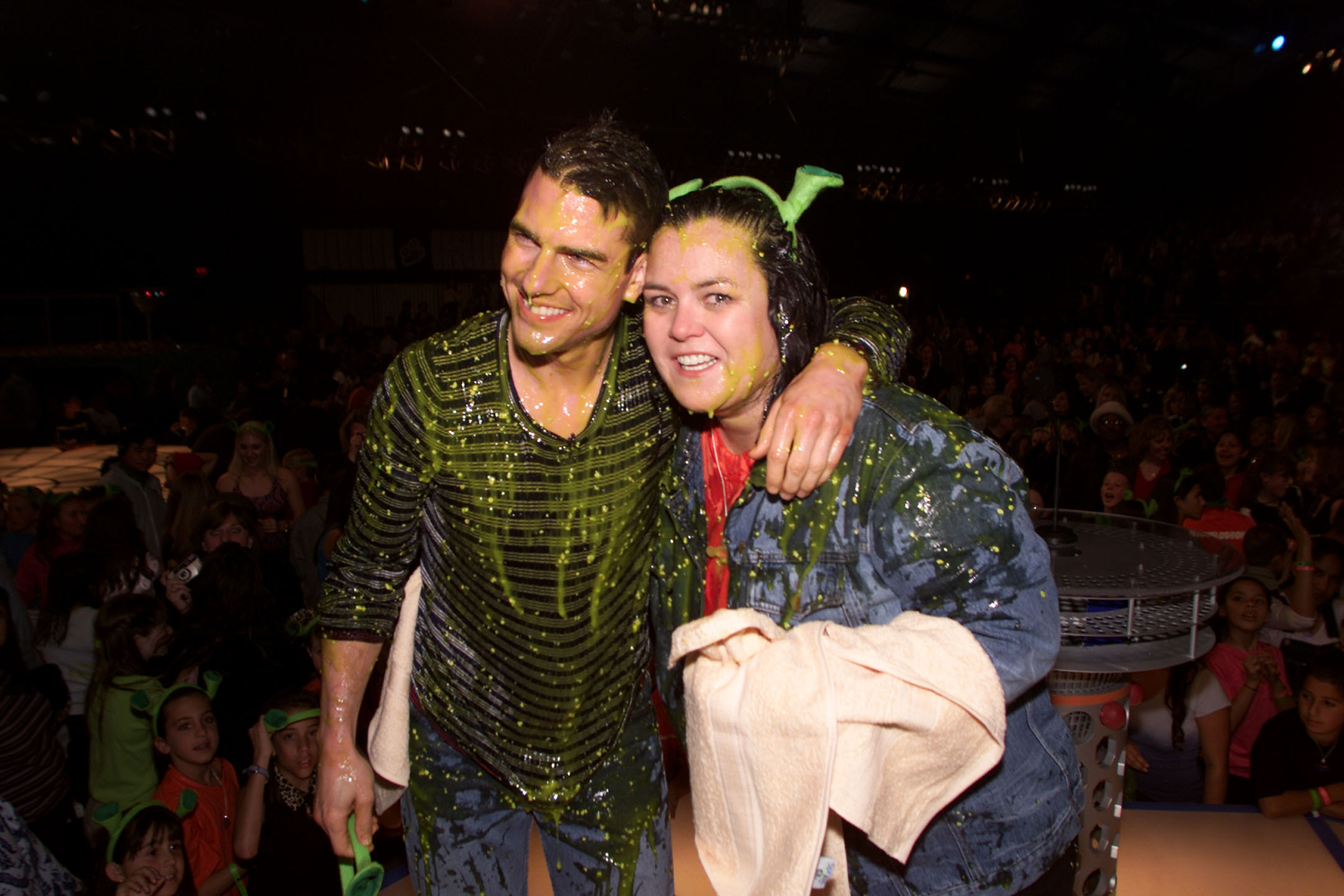 Tom Cruise and Rosie O'Donnell at the Nickelodeon Kids' Choice Awards in Los Angeles, 2001