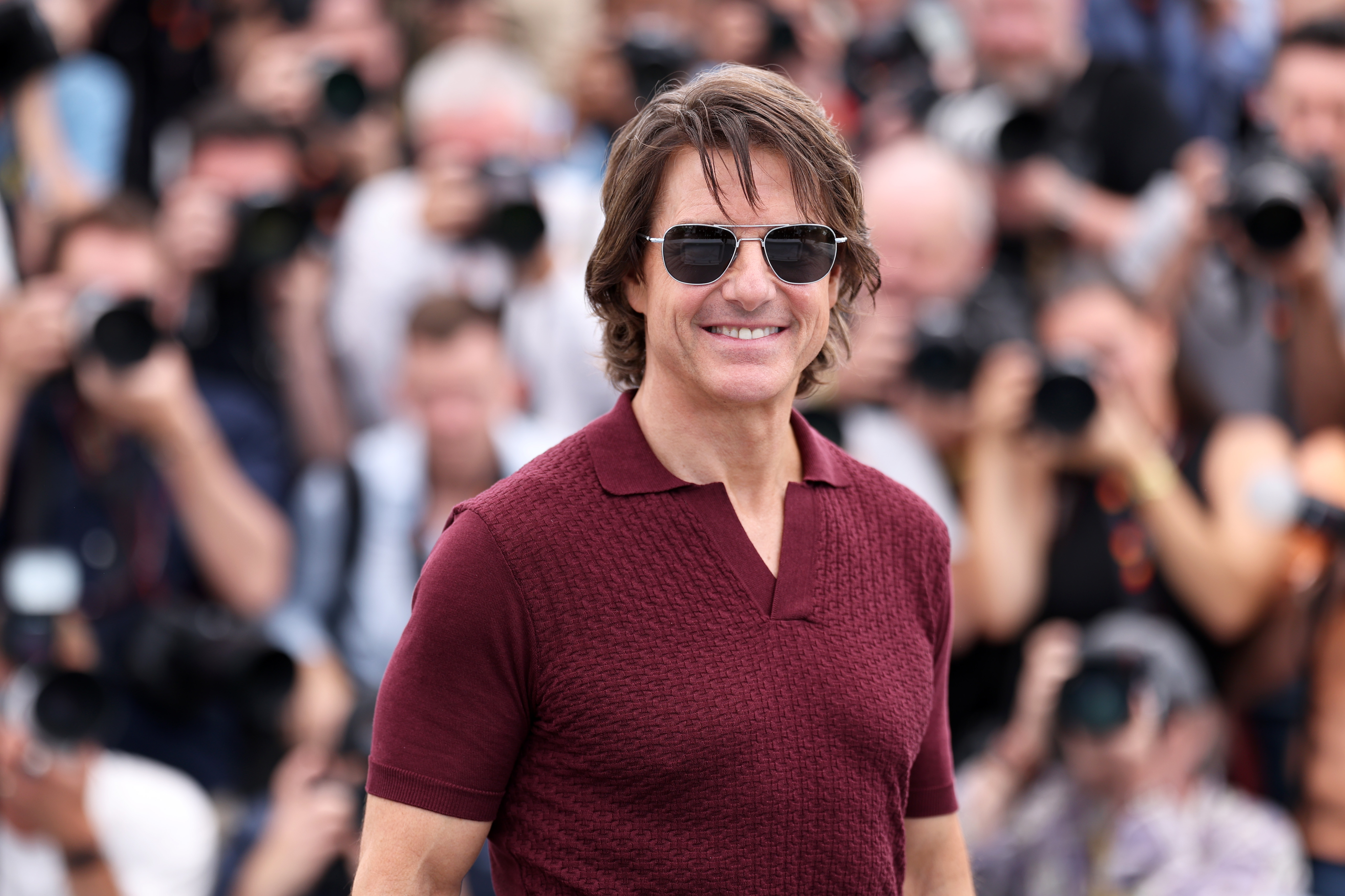 Tom Cruise at the Mission Impossible: The Final Reckoning photocall at the 78th Cannes Film Festival