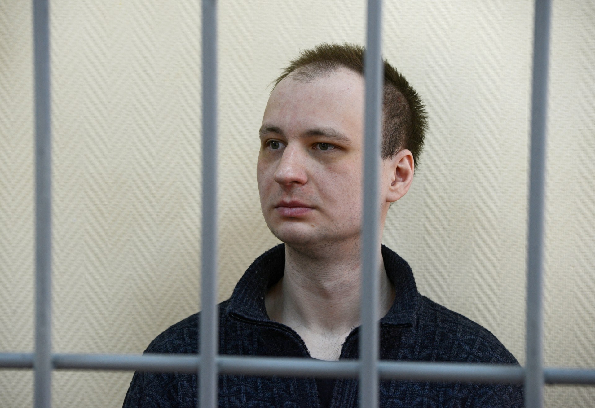 Robert Gilman seated at a court hearing in Voronezh, Russia