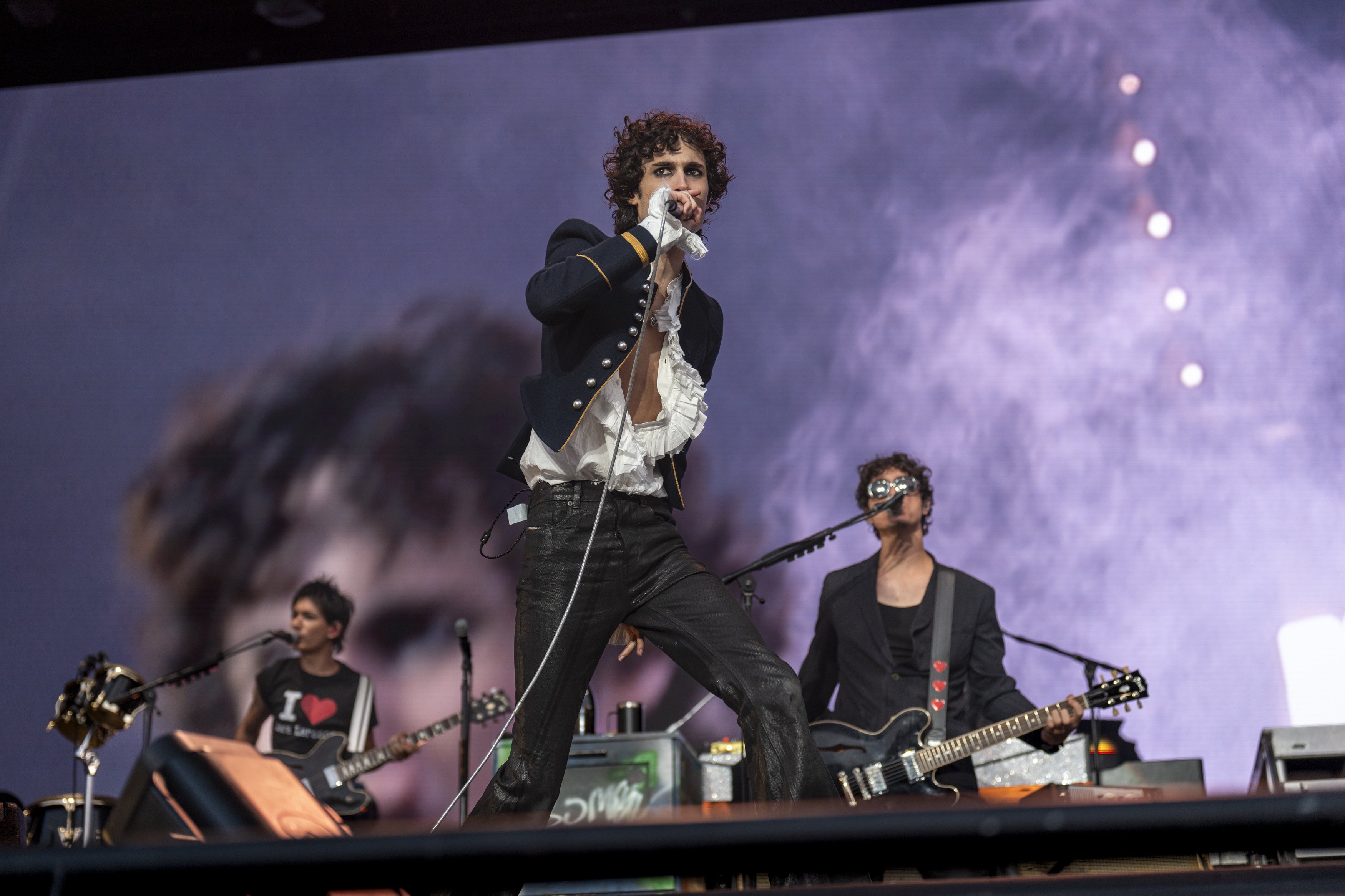 Sombr performing on stage at the Way Out West music festival in Gothenburg, Sweden