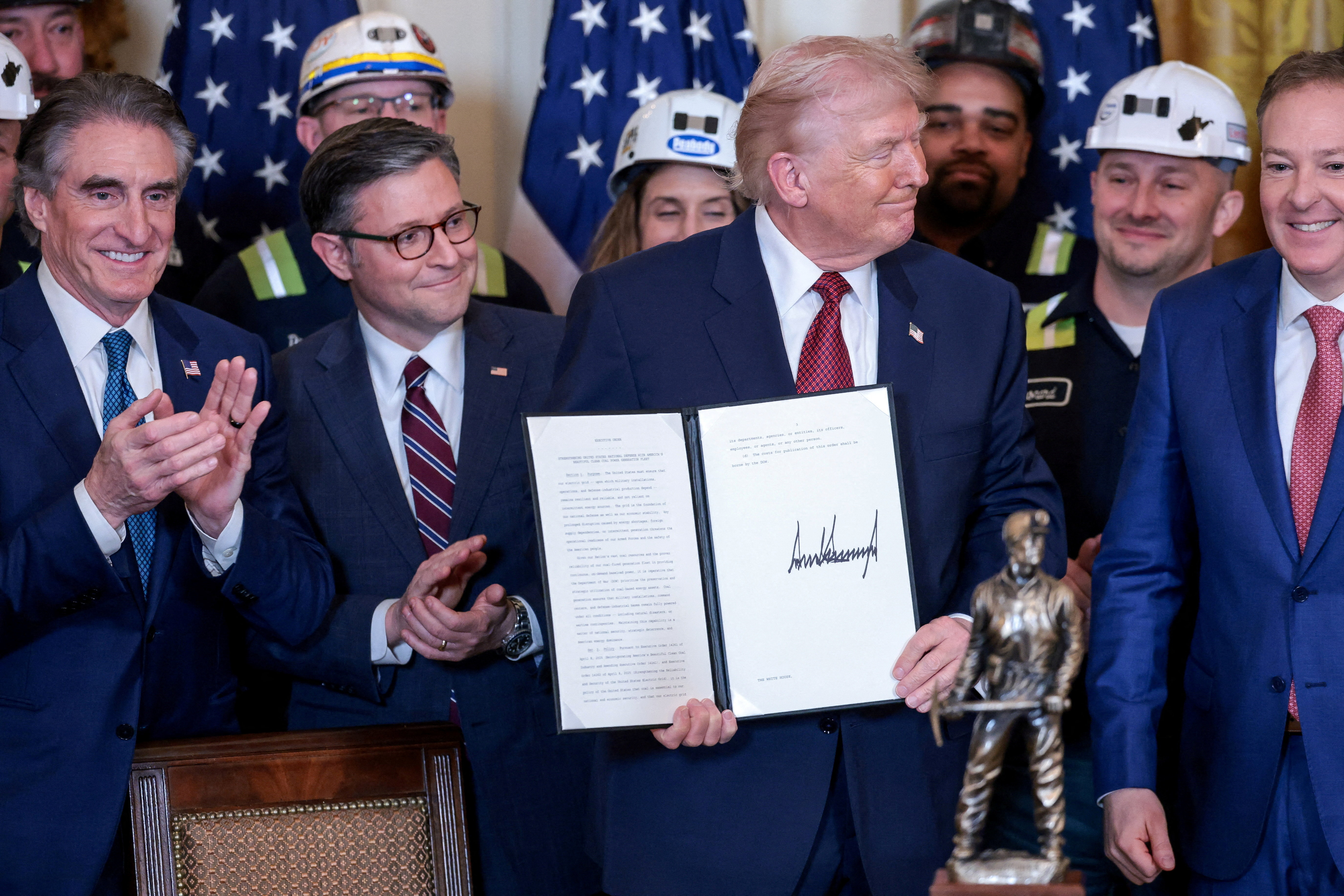 U.S. President Donald Trump delivers remarks at Red Rock Casino Resort Spa in Las Vegas
