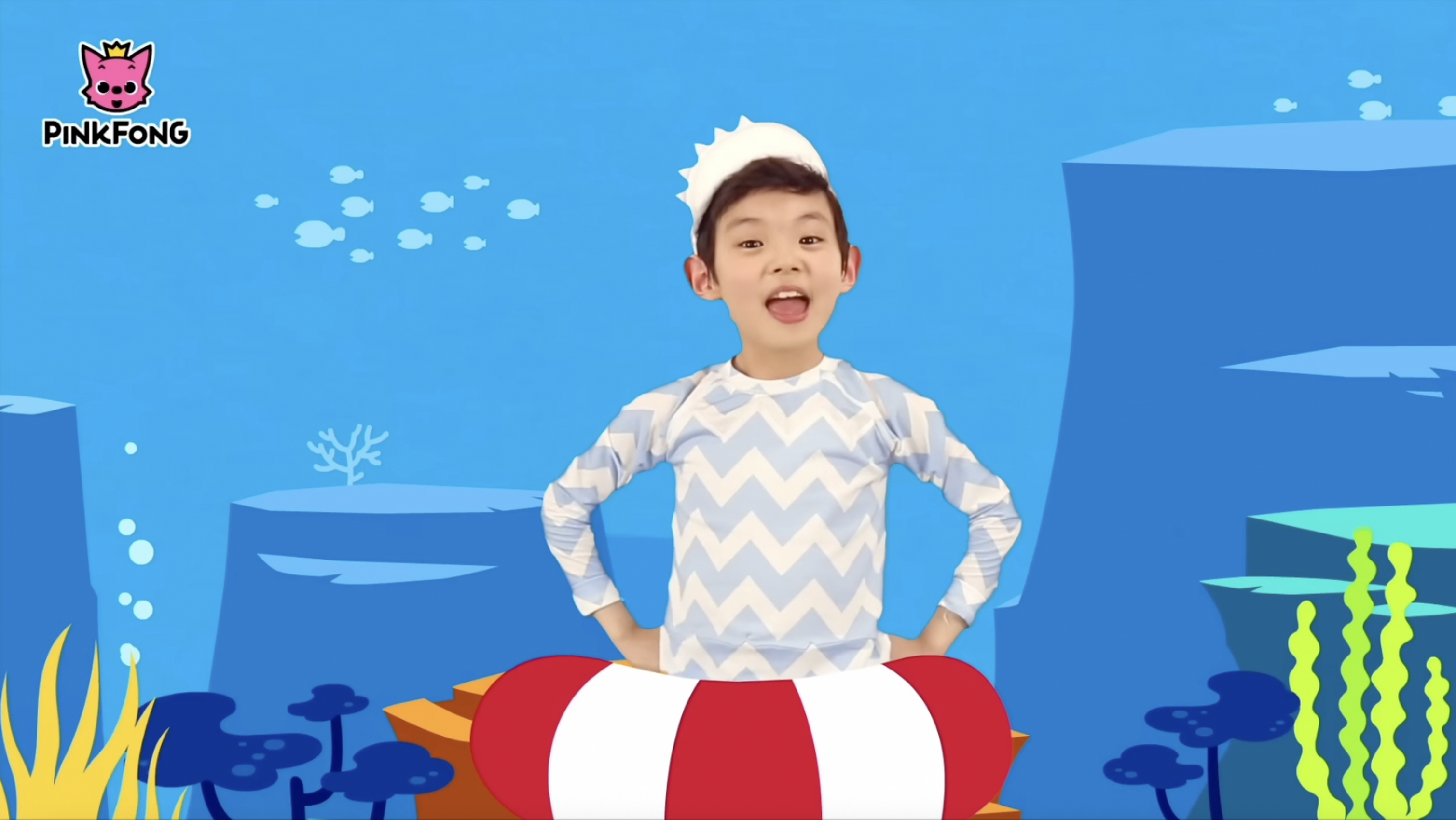 Scene from the Baby Shark music video by Pinkfong