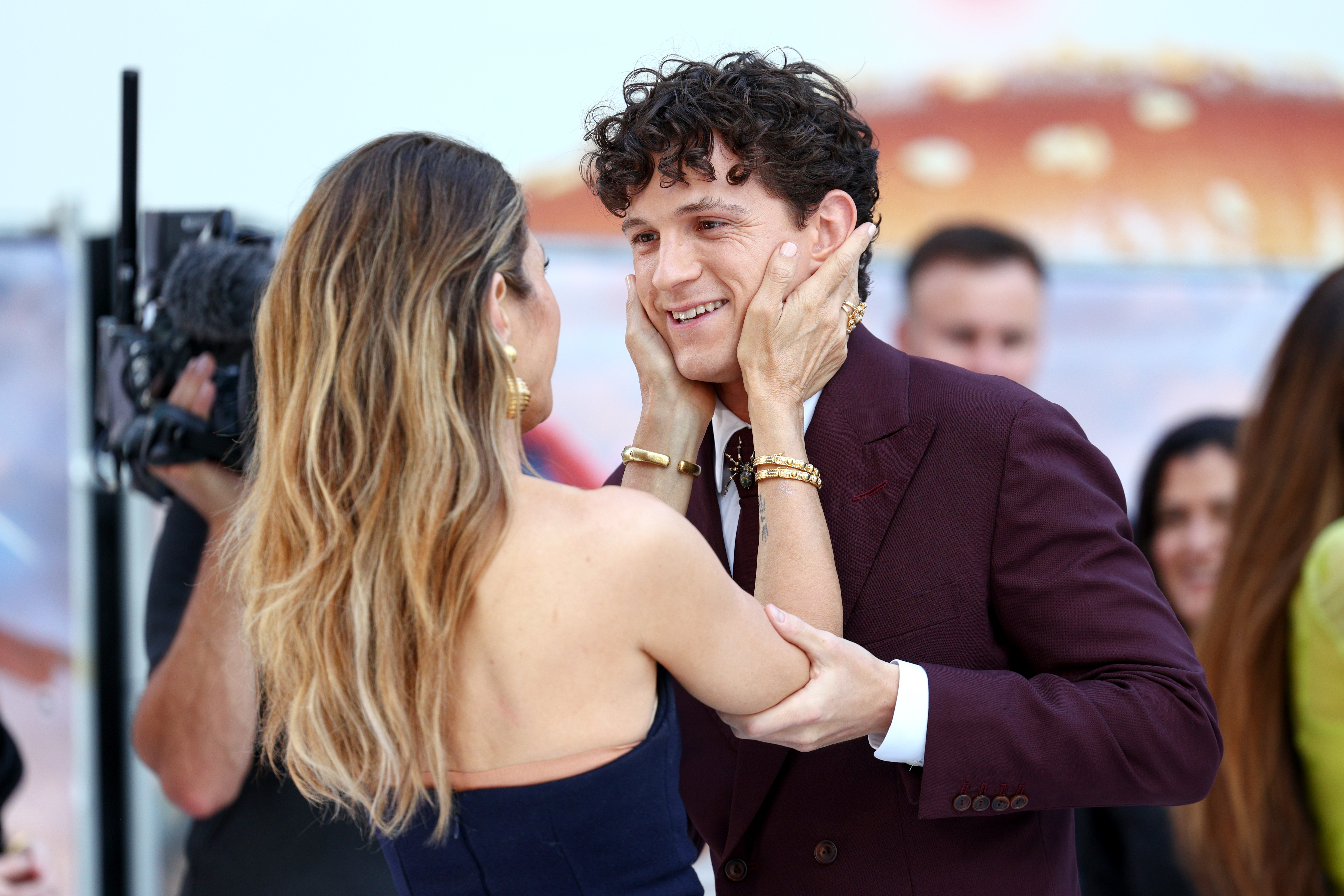 Tom Holland and Marisa Tomei at the Spider-Man: Brand New Day UK premiere at Odeon Luxe Leicester Square in London