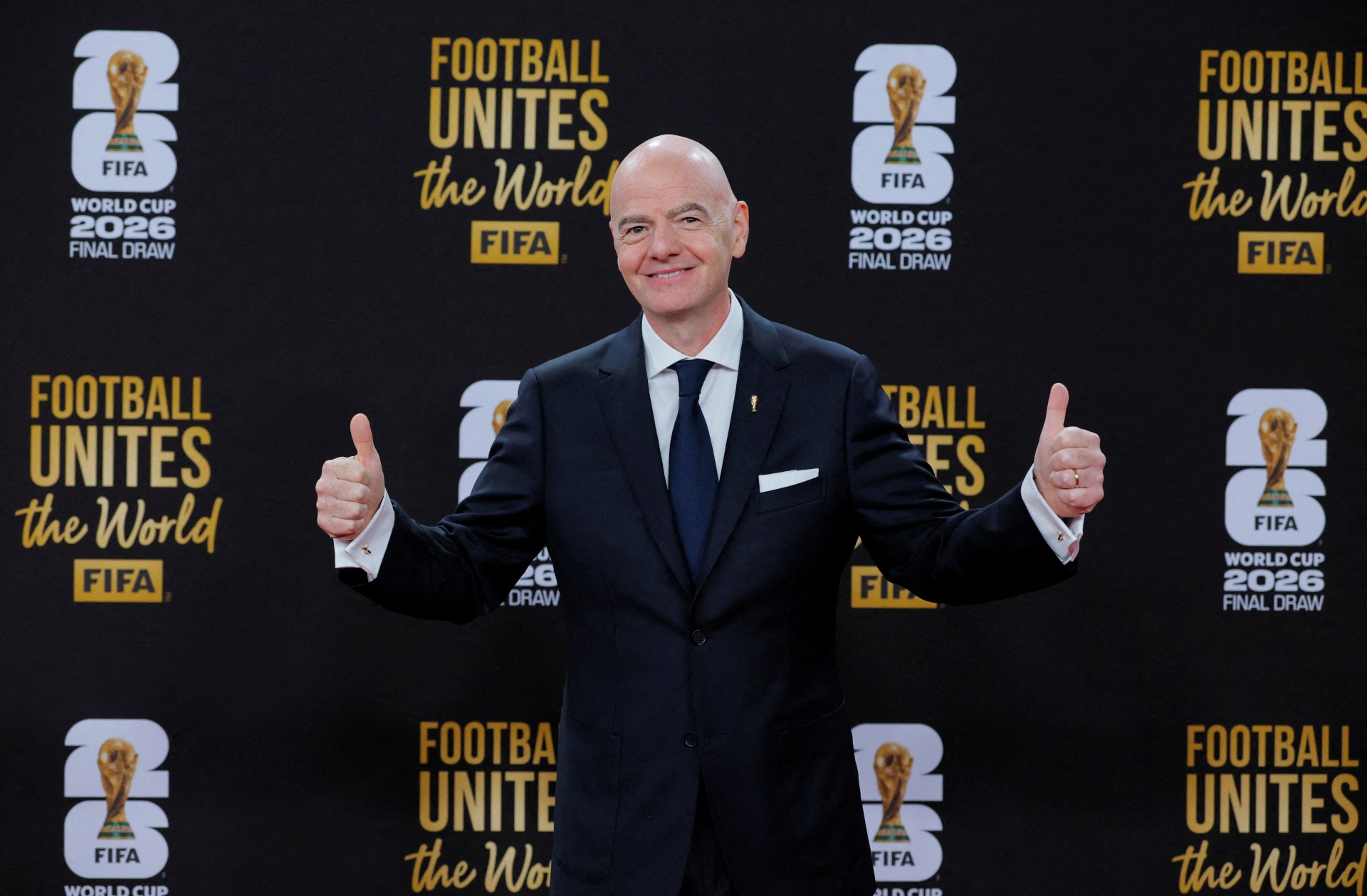 FIFA President Gianni Infantino on the red carpet at the FIFA World Cup 2026 Draw in Washington, D.C.