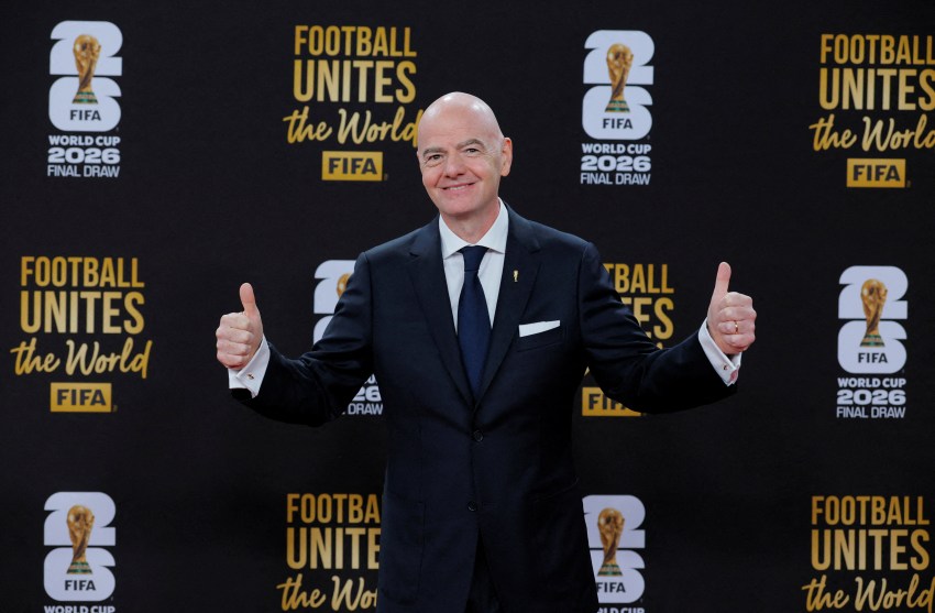 FIFA President Gianni Infantino on the red carpet at the FIFA World Cup 2026 Draw in Washington, D.C.