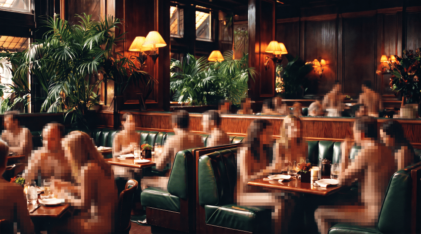 You Can Eat a Five-Star Steak Dinner Completely Nude in Hollywood, Florida, for $250 if You’re a Man and $150 if You’re a Woman