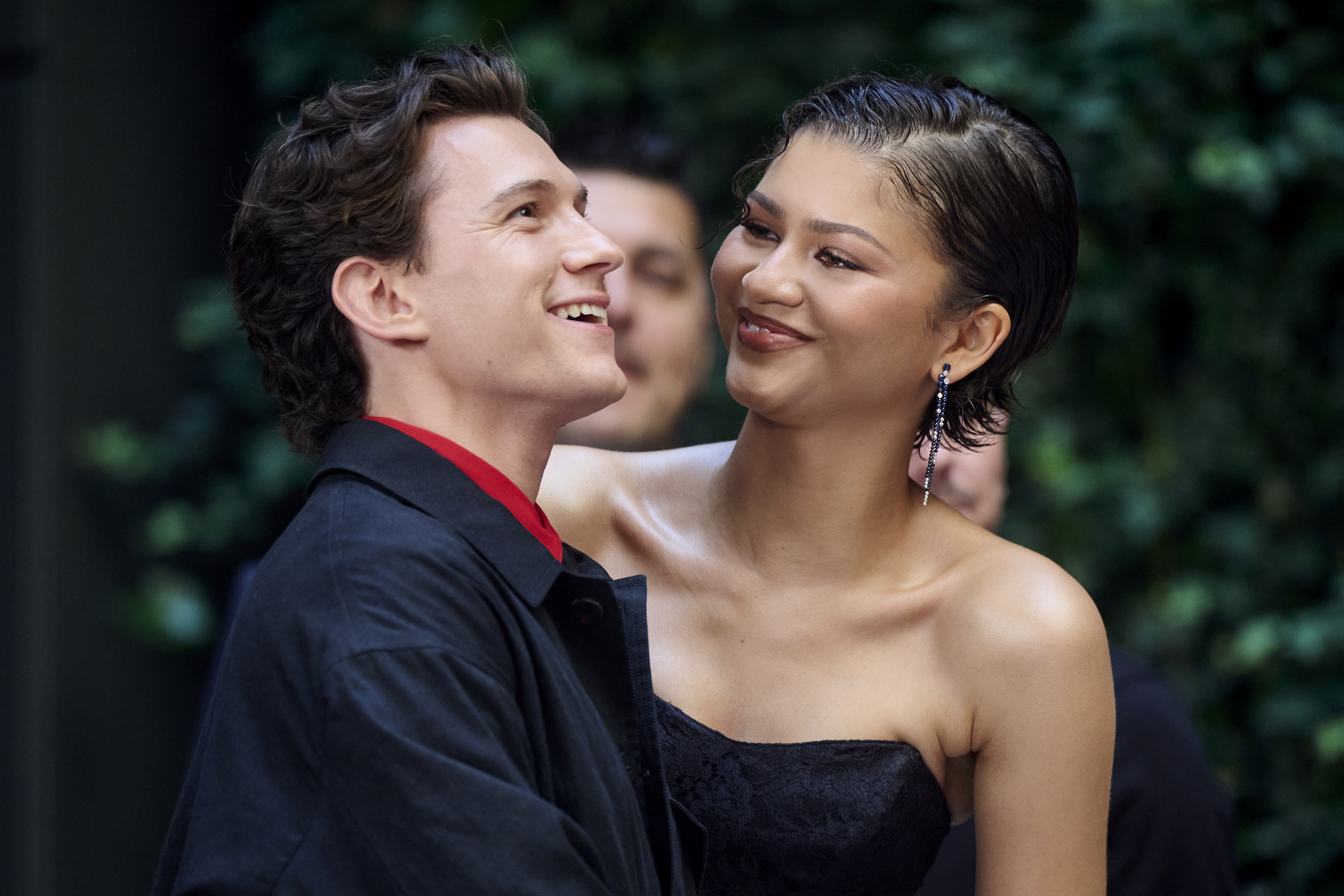 Tom Holland and Zendaya at the Spider-Man: Brand New Day photocall at the Four Seasons Hotel in Madrid